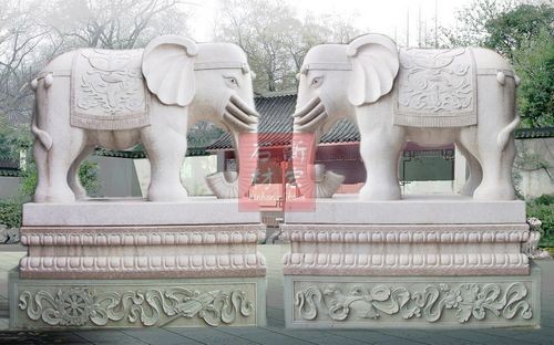 供应六牙神象-大象石雕